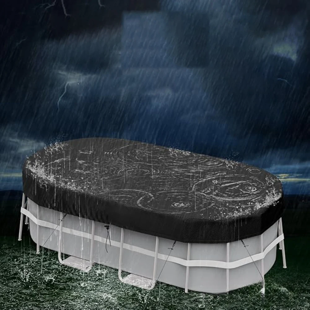 Pool Cover Waterproof - Pokrowiec solarny owalny na basen, pokrowiec