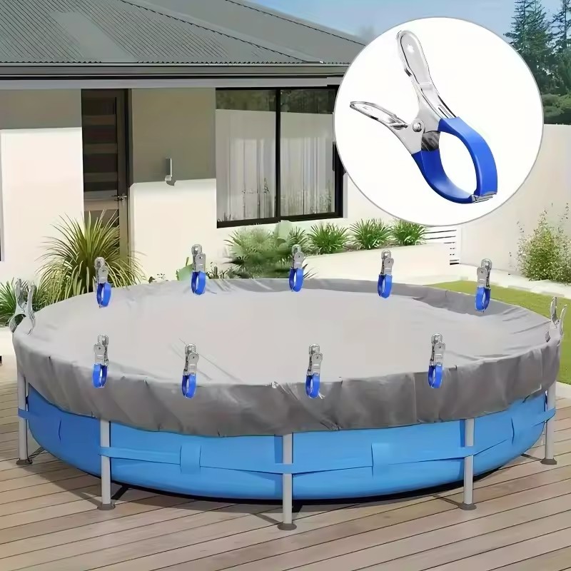 Pool Ladder Above Ground - 6 szt. Wytrzymałe klipsy do pokryw
