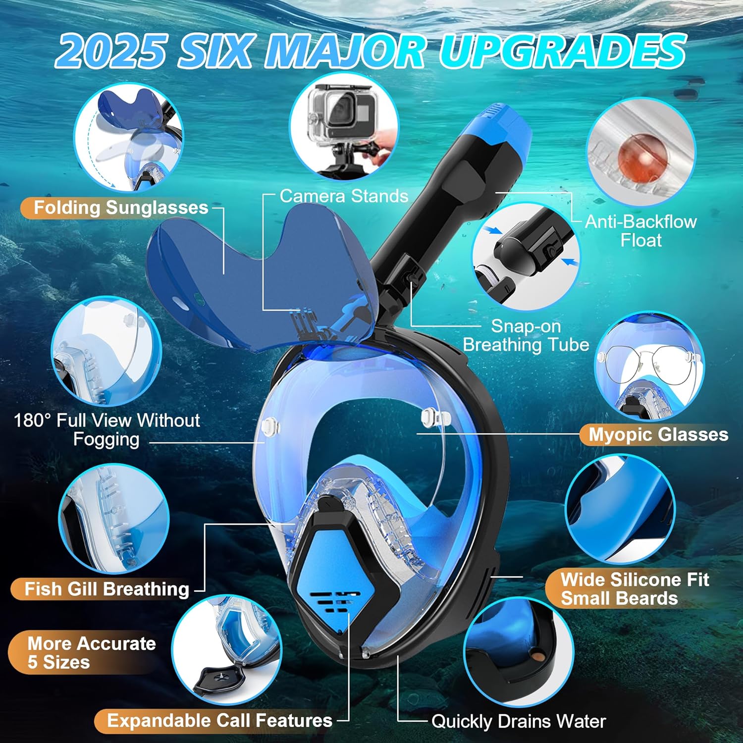 Snorkel Mask Full Face - Maska do snorkelingu Devilfish Full Face