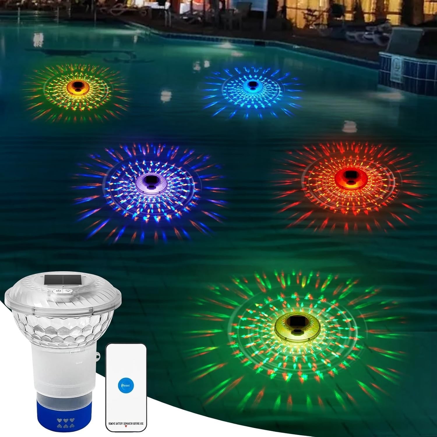 Pool Light Solar Rechargeable - Zdalnie Sterowana, Solarnie Ładowana Lampa Basenowa