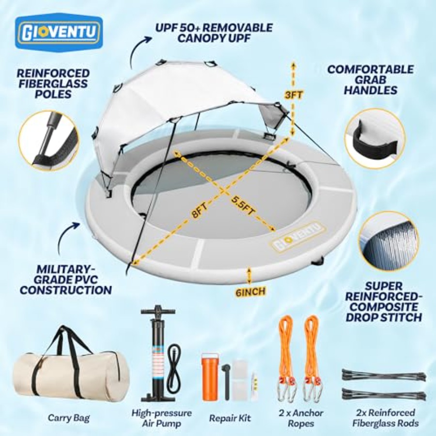 Dmuchany hamak wodny o długośc – Pool Float Ring Inflatable recenzja i cena