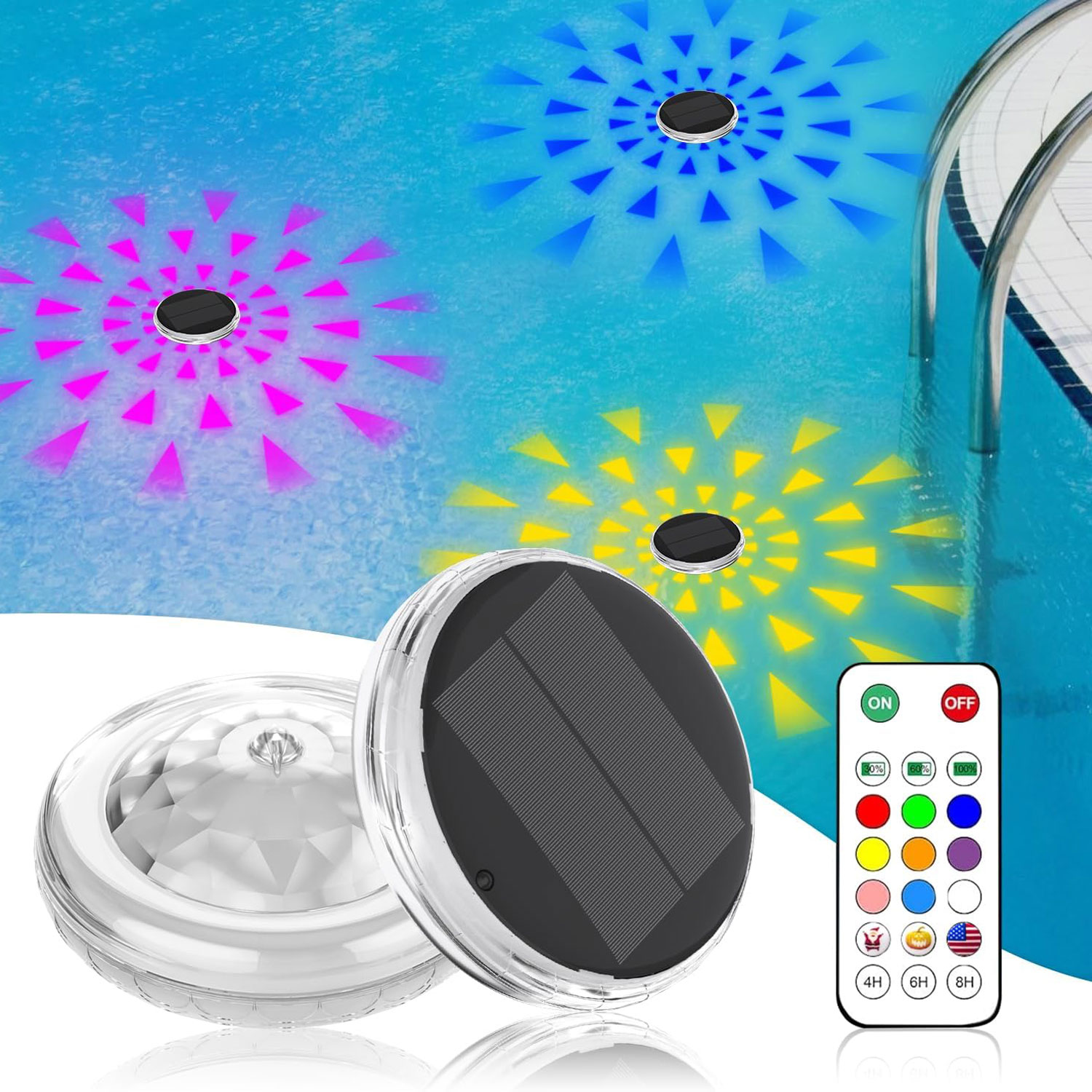 Lampy basenowe, solarnie ładow – Pool Light Solar Rechargeable recenzja i cena