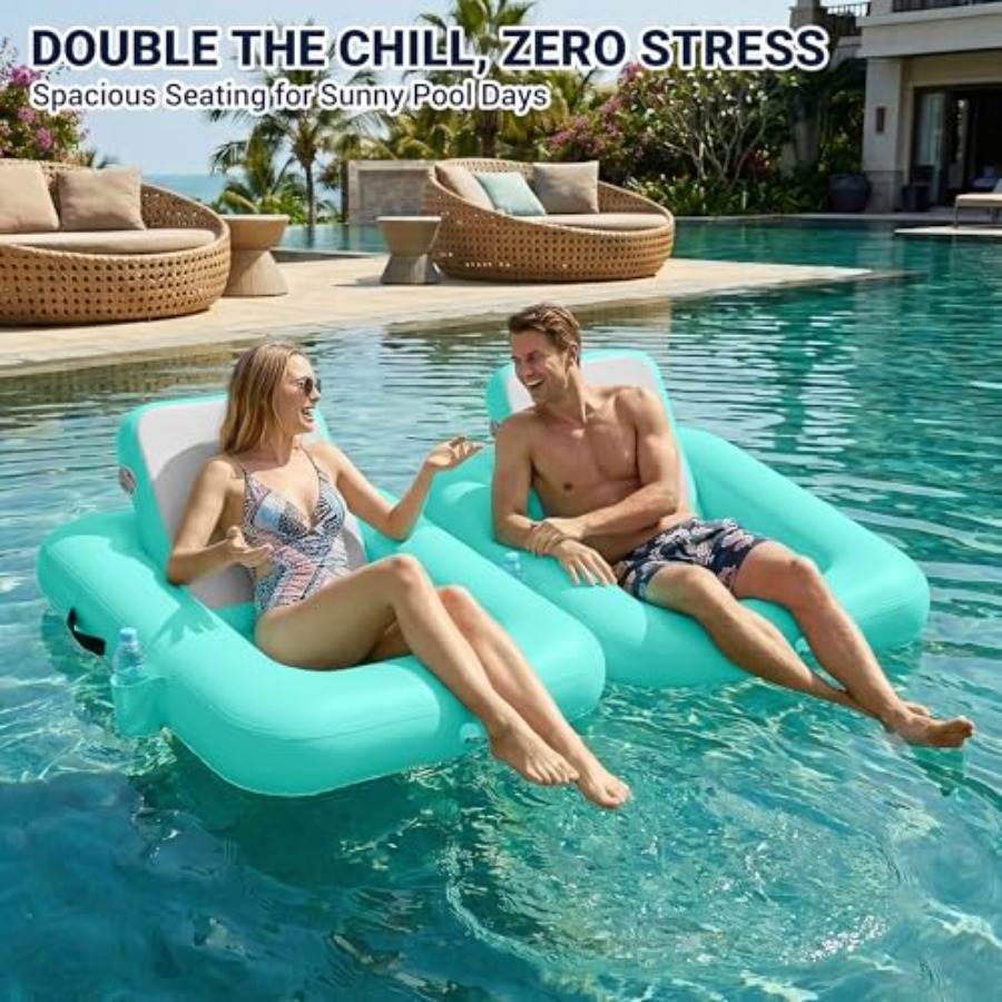 Pływające fotele z oparciem, d – Pool Lounger Inflatable recenzja i cena