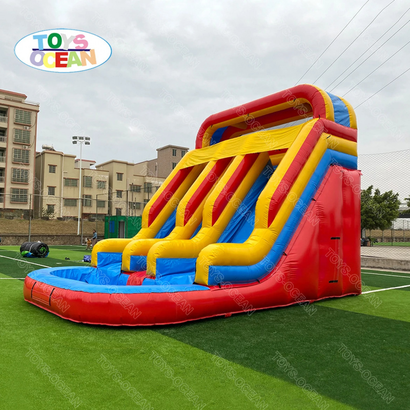 Czerwono-żółto-niebieska trzys – Water Slide Inflatable recenzja i cena