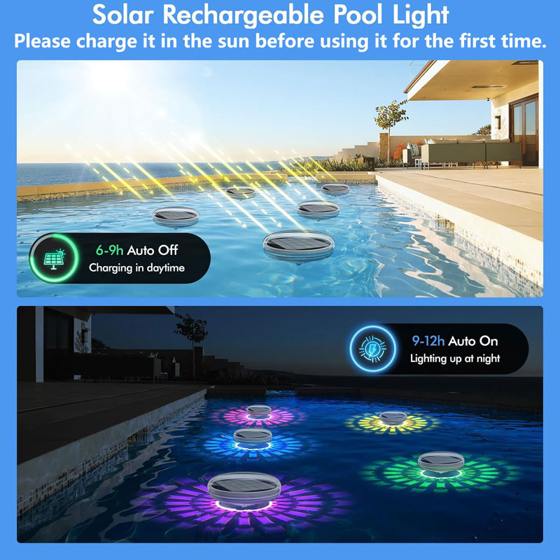 Lampy basenowe, solarnie ładow – Pool Light Solar Rechargeable recenzja i cena