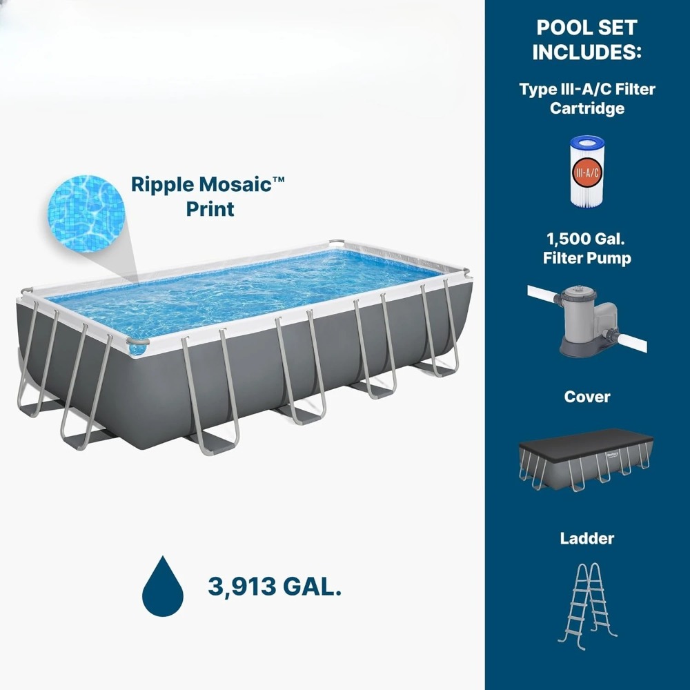 Prostokątny metalowy basen naz – Pool Ladder Above Ground recenzja i cena
